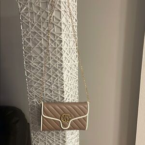 Gucci Beige Quilted Crossbody Bag